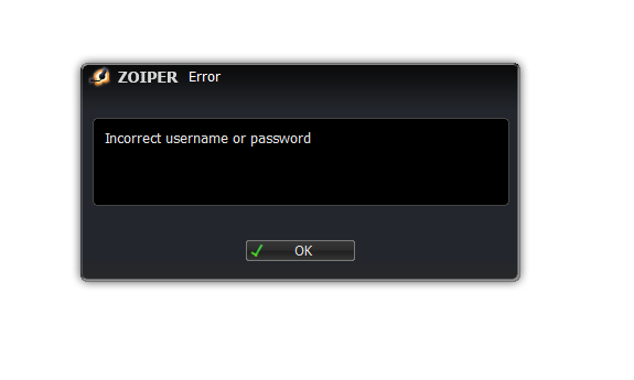 windows error incorrect username or password dialog